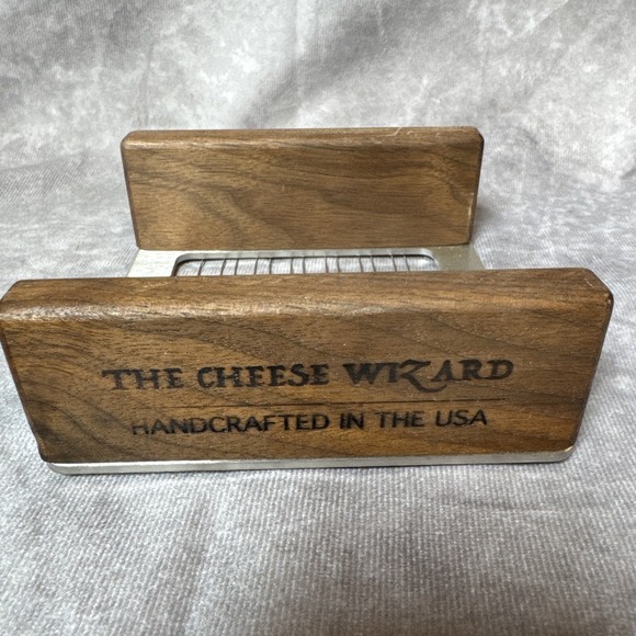 The Cheese Wizard Slicer Anthropologie Black Walnut Whole Block Slicer USA VGUC - Picture 1 of 10